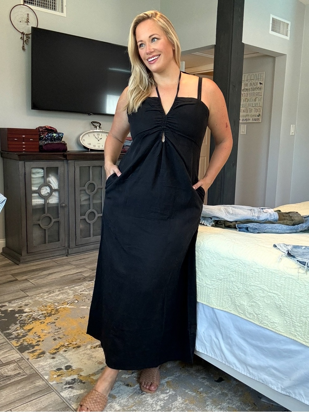 Lydia Black Maxi Dress-Kut From The Kloth